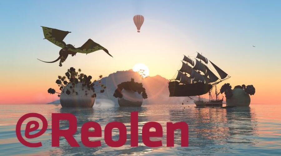 Fantasy verden med eReolens logo