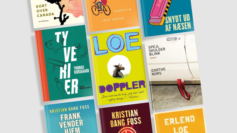 Underfundige bøger skrevet af forfattere, som er på programmet til LiteratureXchange 2024. Underfundige bøger skrevet af forfattere, som er på programmet til LiteratureXchange 2024.